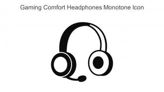 Gaming Comfort Headphones Monotone Icon In Powerpoint Pptx Png And Editable Eps Format