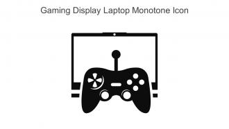 Gaming Display Laptop Monotone Icon In Powerpoint Pptx Png And Editable Eps Format