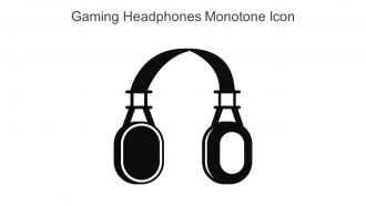 Gaming Headphones Monotone Icon In Powerpoint Pptx Png And Editable Eps Format