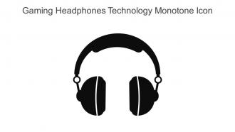 Gaming Headphones Technology Monotone Icon In Powerpoint Pptx Png And Editable Eps Format