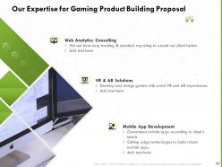 Gaming product building proposal powerpoint presentation slides