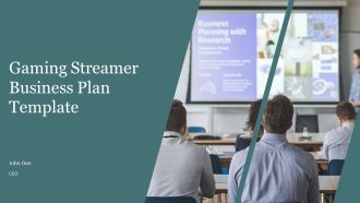 Gaming Streamer Business Plan Template PPT Structure ACP