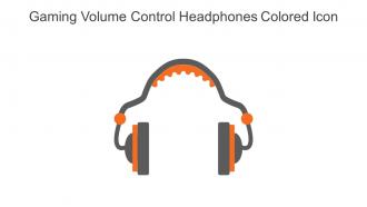 Gaming Volume Control Headphones Colored Icon In Powerpoint Pptx Png And Editable Eps Format