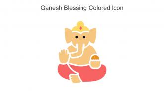 Ganesh Blessing Colored Icon In Powerpoint Pptx Png And Editable Eps Format