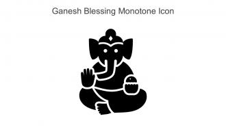 Ganesh Blessing Monotone Icon In Powerpoint Pptx Png And Editable Eps Format
