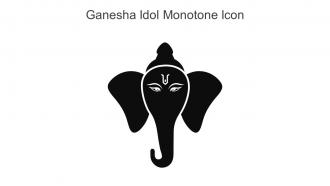 Ganesha Idol Monotone Icon In Powerpoint Pptx Png And Editable Eps Format