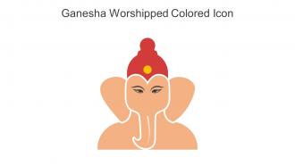 Ganesha Worshipped Colored Icon In Powerpoint Pptx Png And Editable Eps Format