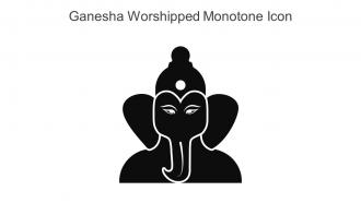 Ganesha Worshipped Monotone Icon In Powerpoint Pptx Png And Editable Eps Format