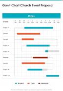 Gantt Chart Church Event Proposal One Pager Sample Example Document