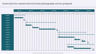 Gantt Chart For Commercial Real Estate Photography Service Proposal