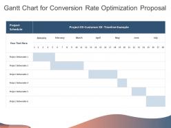 Gantt chart for conversion rate optimization proposal ppt powerpoint presentation infographics