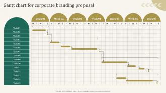 Gantt Chart For Corporate Branding Proposal Ppt Show Graphics Example