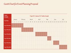Gantt Chart For Event Planning Proposal Ppt Powerpoint Presentation Portfolio