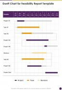 Gantt Chart For Feasibility Report Template One Pager Sample Example Document