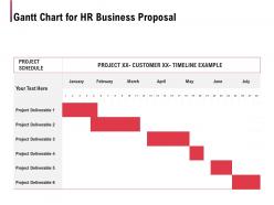 Gantt Chart For HR Business Proposal Ppt Powerpoint Presentation Professional