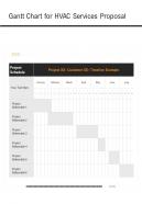 Gantt Chart For HVAC Services Proposal One Pager Sample Example Document
