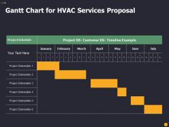 Gantt chart for hvac services proposal ppt powerpoint presentation icon slides