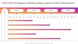 Gantt Chart For Instagram Marketing Strategy Proposal To Boost Online Presence