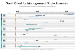 Gantt chart for management scale intervals
