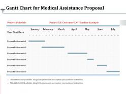 Gantt chart for medical assistance proposal ppt powerpoint presentation ideas themes