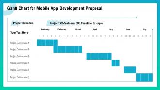 Gantt chart for mobile app development proposal ppt slides rules