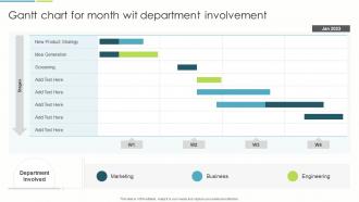 Gantt Chart For Month Wit Department Involvement