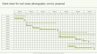 Gantt Chart For Real Estate Photography Service Proposal Ppt Slides Example