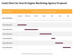 Gantt chart for search engine marketing agency proposal ppt gallery