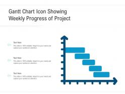 Gantt chart icon showing weekly progress of project