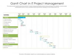 Gantt chart in it project management