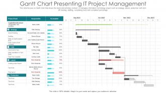 Gantt chart presenting it project management