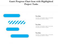 Gantt progress chart icon with highlighted project tasks