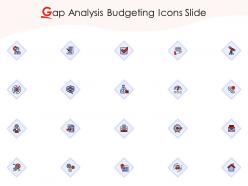 Gap analysis budgeting icons slide ppt powerpoint presentation show graphic images