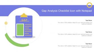 Gap Analysis Checklist Icon With Notepad