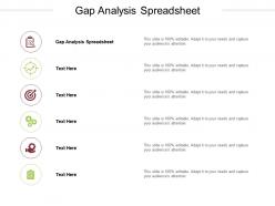 Gap analysis spreadsheet ppt powerpoint presentation icon slideshow cpb