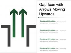 Gap icon with arrows moving upwards
