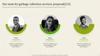 Garbage Collection Services Proposal Powerpoint Presentation Slides Editable Downloadable