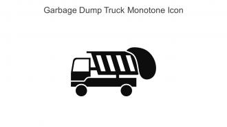 Garbage Dump Truck Monotone Icon In Powerpoint Pptx Png And Editable Eps Format