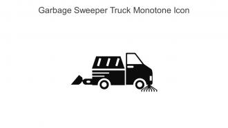 Garbage Sweeper Truck Monotone Icon In Powerpoint Pptx Png And Editable Eps Format