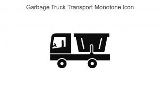 Garbage Truck Transport Monotone Icon In Powerpoint Pptx Png And Editable Eps Format