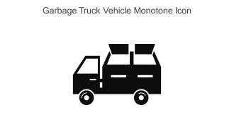 Garbage Truck Vehicle Monotone Icon In Powerpoint Pptx Png And Editable Eps Format