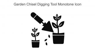 Garden Chisel Digging Tool Monotone Icon In Powerpoint Pptx Png And Editable Eps Format