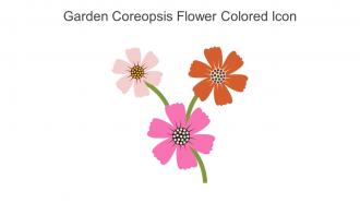 Garden Coreopsis Flower Colored Icon In Powerpoint Pptx Png And Editable Eps Format