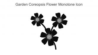 Garden Coreopsis Flower Monotone Icon In Powerpoint Pptx Png And Editable Eps Format