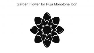 Garden Flower For Puja Monotone Icon In Powerpoint Pptx Png And Editable Eps Format