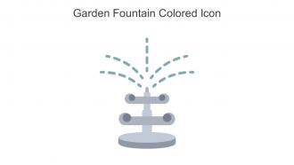 Garden Fountain Colored Icon In Powerpoint Pptx Png And Editable Eps Format