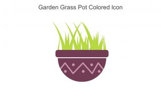 Garden Grass Pot Colored Icon In Powerpoint Pptx Png And Editable Eps Format