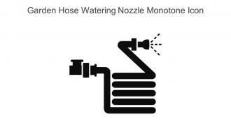Garden Hose Watering Nozzle Monotone Icon In Powerpoint Pptx Png And Editable Eps Format