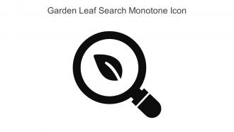 Garden Leaf Search Monotone Icon In Powerpoint Pptx Png And Editable Eps Format
