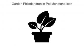 Garden Philodendron In Pot Monotone Icon In Powerpoint Pptx Png And Editable Eps Format